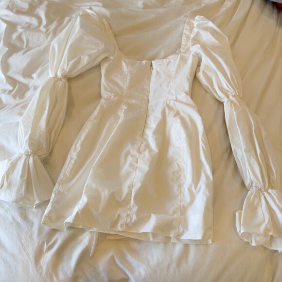 House of CB Elsie White Puff Sleeve Corset Dress Size S - Picture 8 of 10
